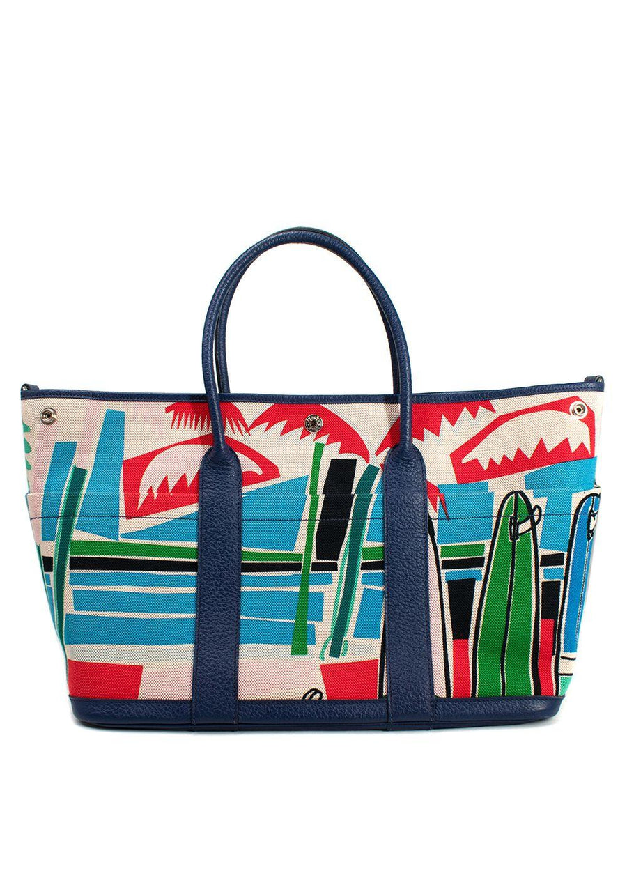 Hermes Sea Surf Garden Party Tote Bag