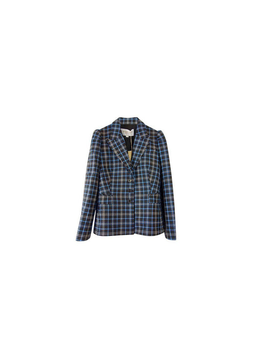 Collection Plaid Virgin Wool Tailored Jacket