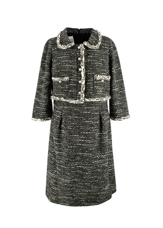 Edward Archour Paris Grey Tweed Dress