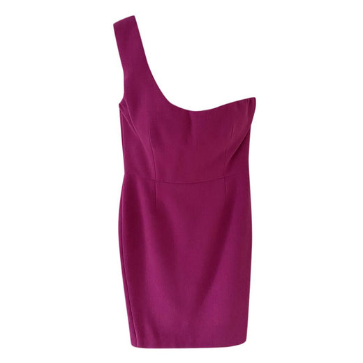 Alexander McQueen Fuchsia Crepe One Shoulder Dress