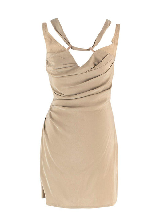 Jacquemus Khaki 'La Robe Soffio' Mini Dress
