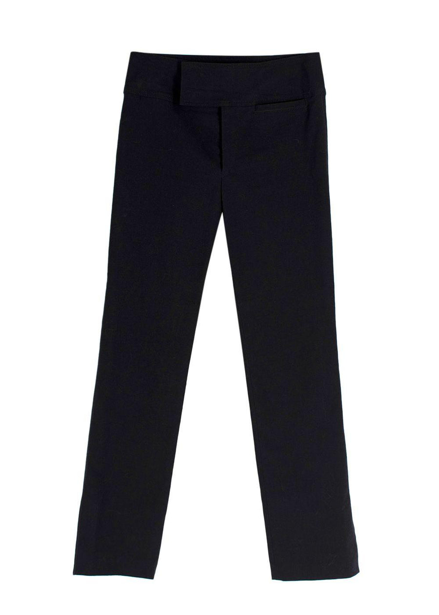 Isabel Marant Black Cotton Blend Slim Trousers