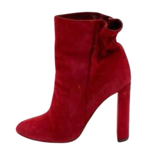 Burgundy Suede Ankle Boots