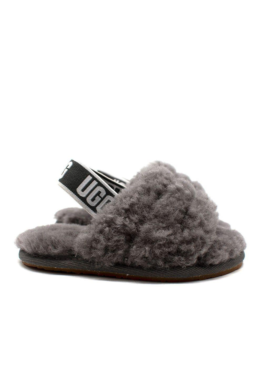 UGG Kids Grey Shearling Slide