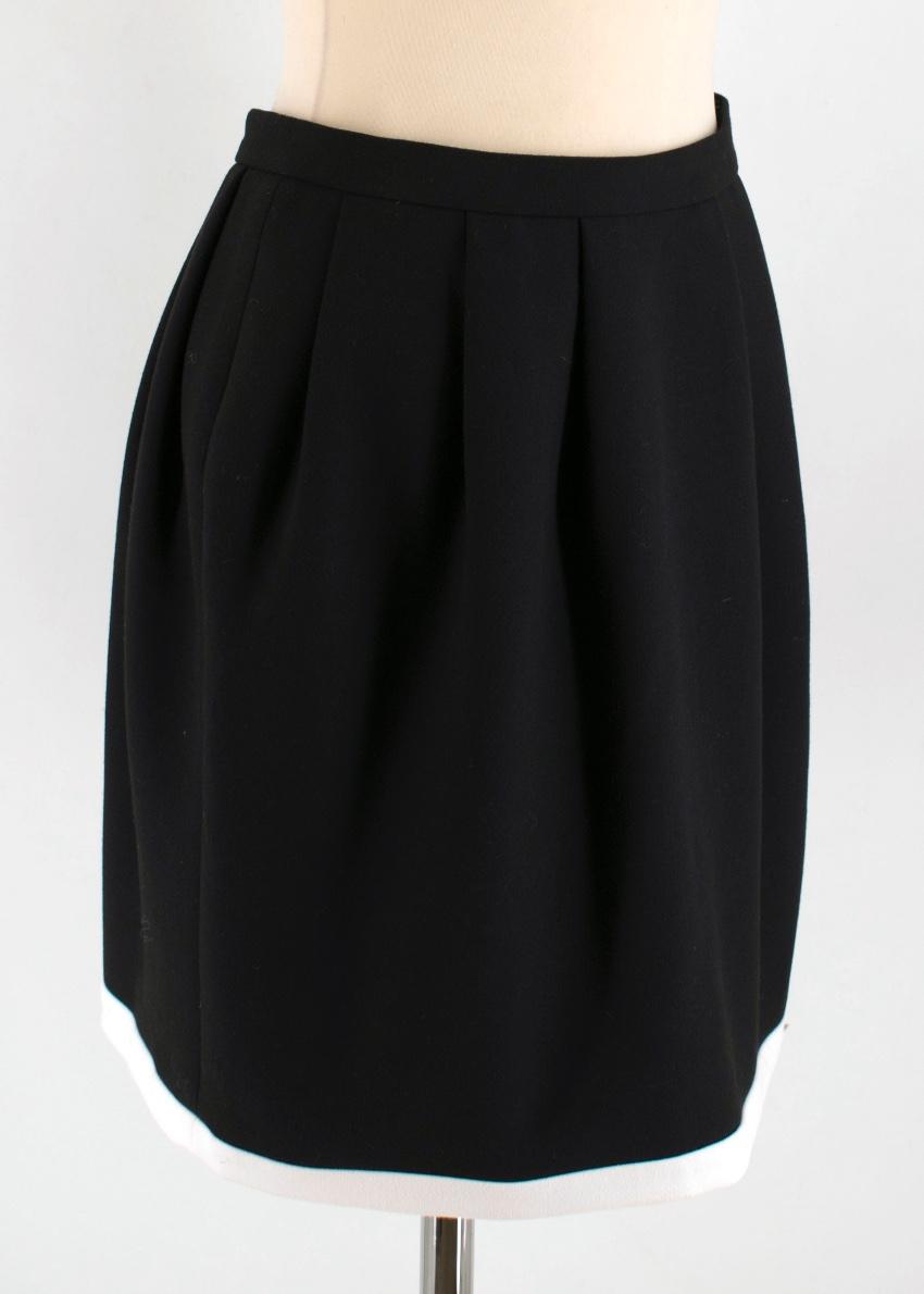 Raoul Black Knee Length Trapeze Skirt