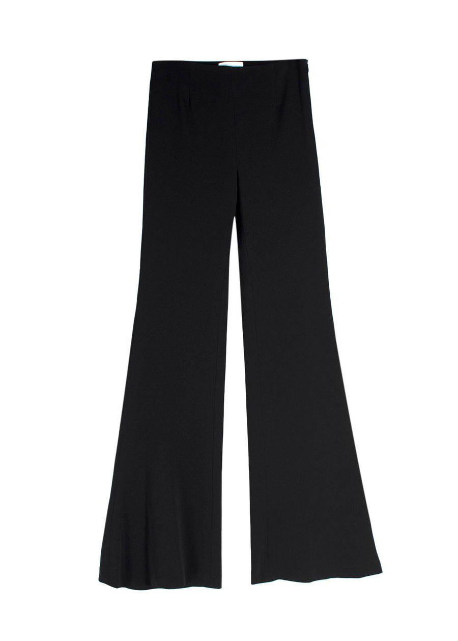 Galvan Black High Waisted Flared Trousers