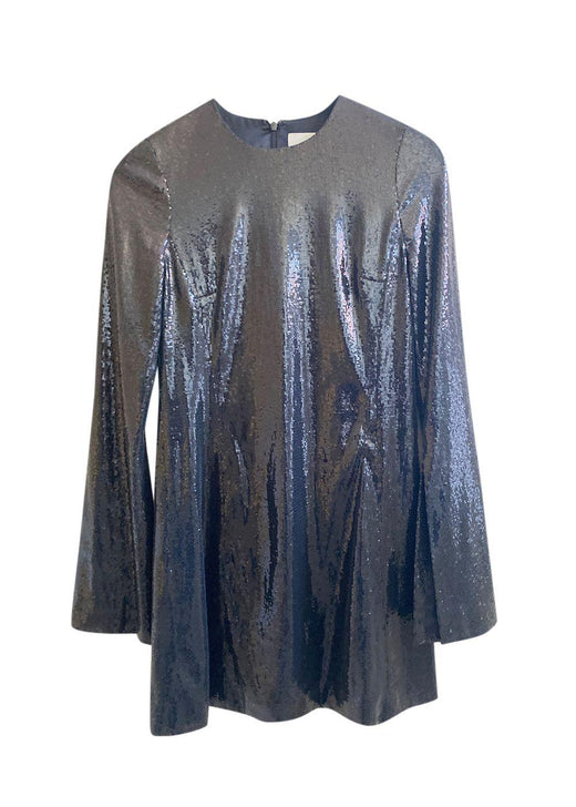 Galvan Blue Sequin Mini Dress