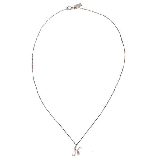 La Mome Bijou Crystal N Pendant Silver Necklace