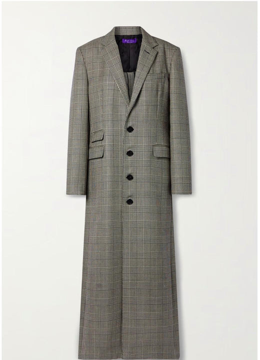 Ralph Lauren Collection Syeda houndstooth wool coat.