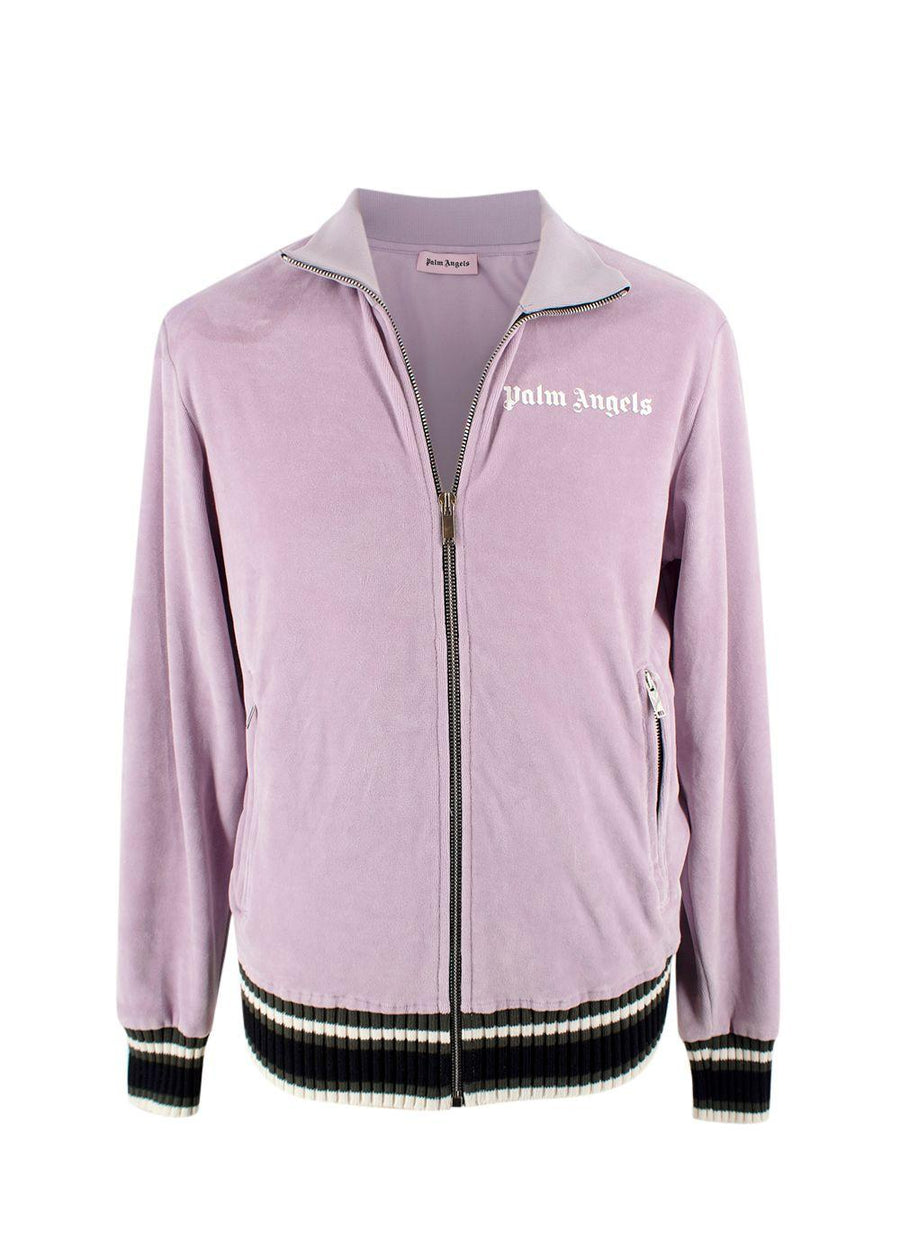 Palm Angels Lilac Chenille Track Jacket