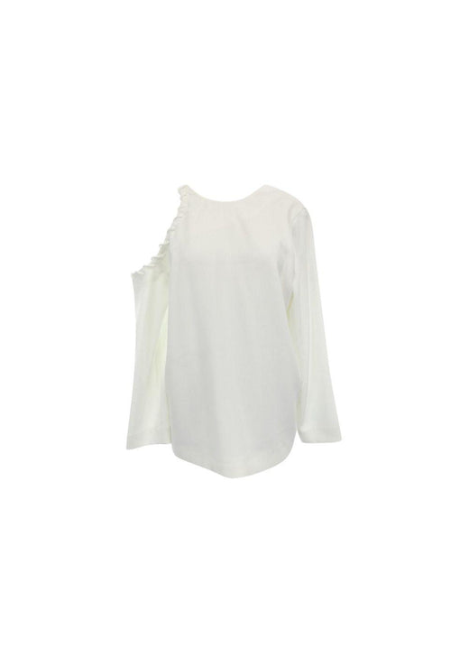 Ivory crepe blouse