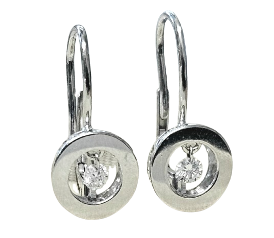 Bespoke Diamond And White Gold Earrings