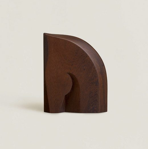 Hermés Alezan Solid Cassia Wood Bookend Set