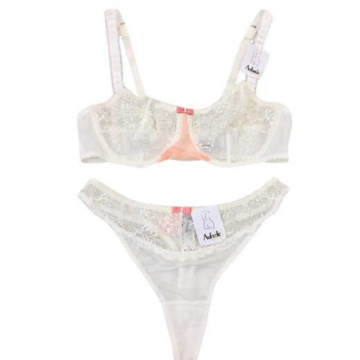 Aubade Swan Lace Underwired Bra & Tanga Set