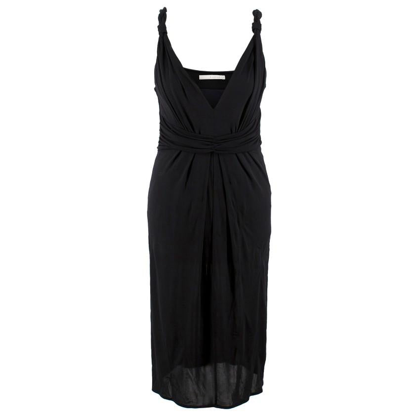 D Exterior Black Ruched Dress