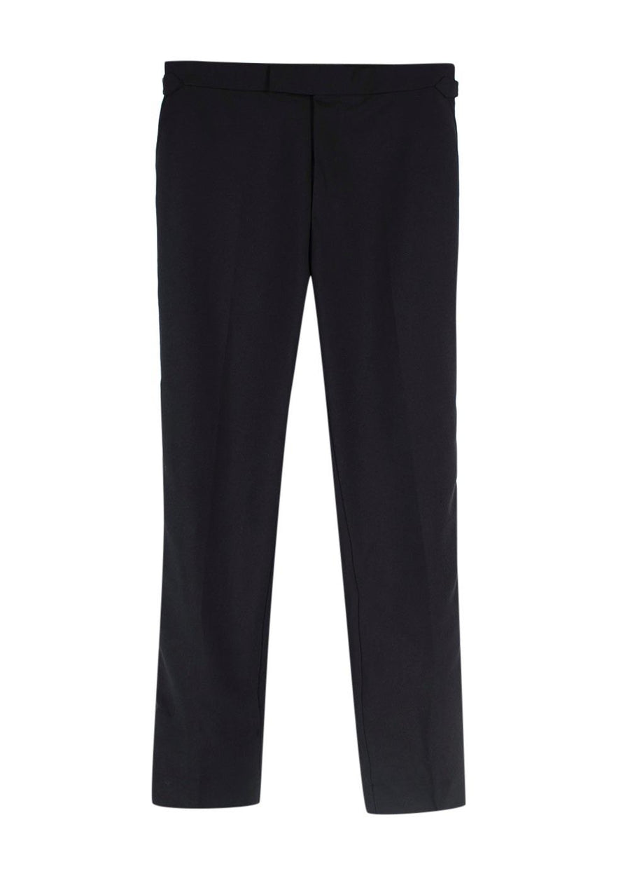 Kingsman Black Wool Blend Suit Trousers