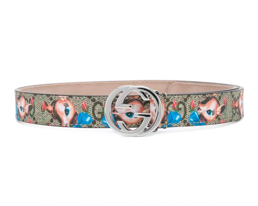 Kids 5Y Cartoon Print Slim GG Supreme Belt