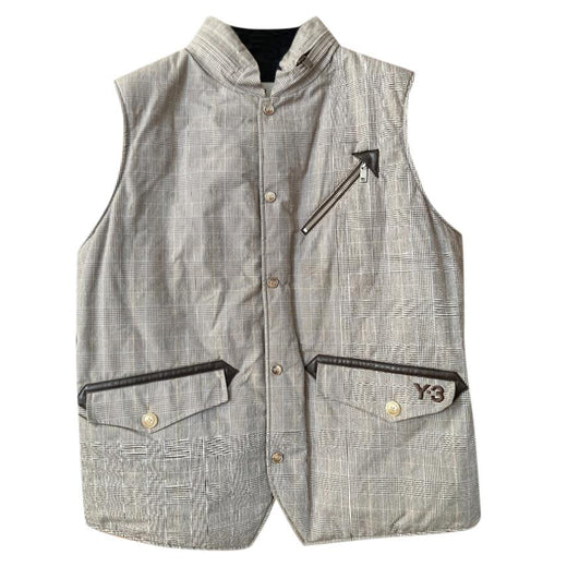 Y3 Yohji Yamamoto Prince of Wales Check Sleeveless Jacket
