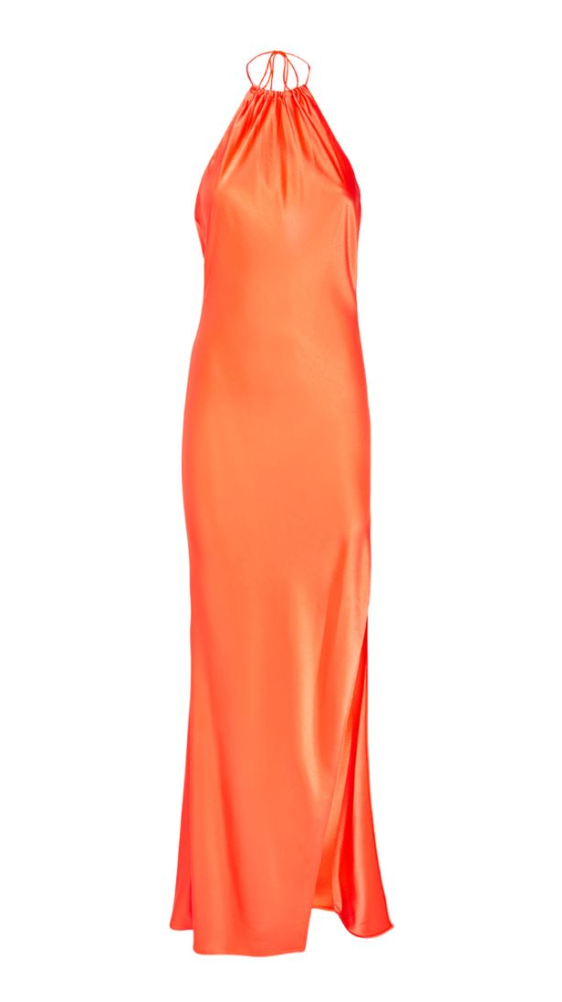 Alice + Olivia Coral Zumi Halterneck Maxi Dress