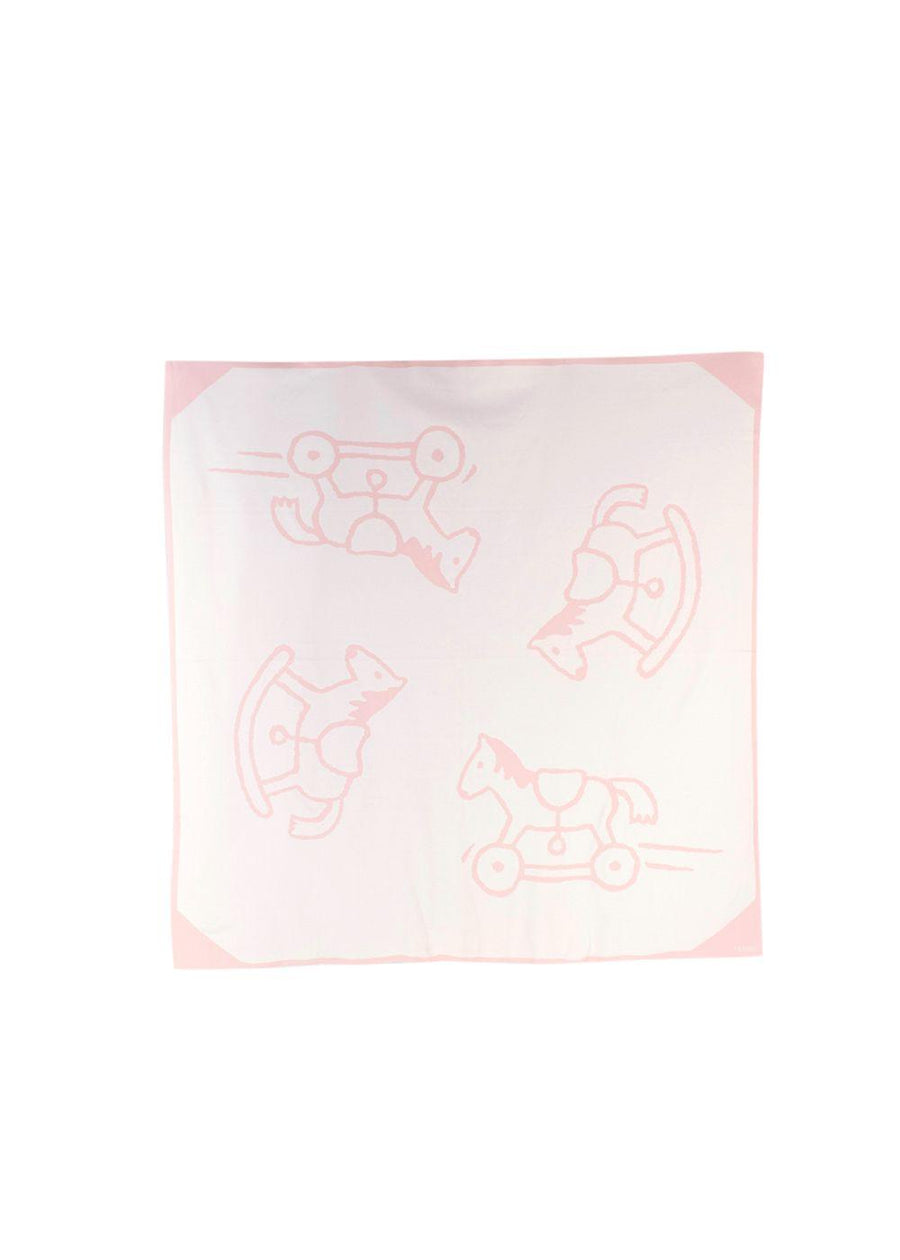 Hermes Pink/White Adada Baby Blanket