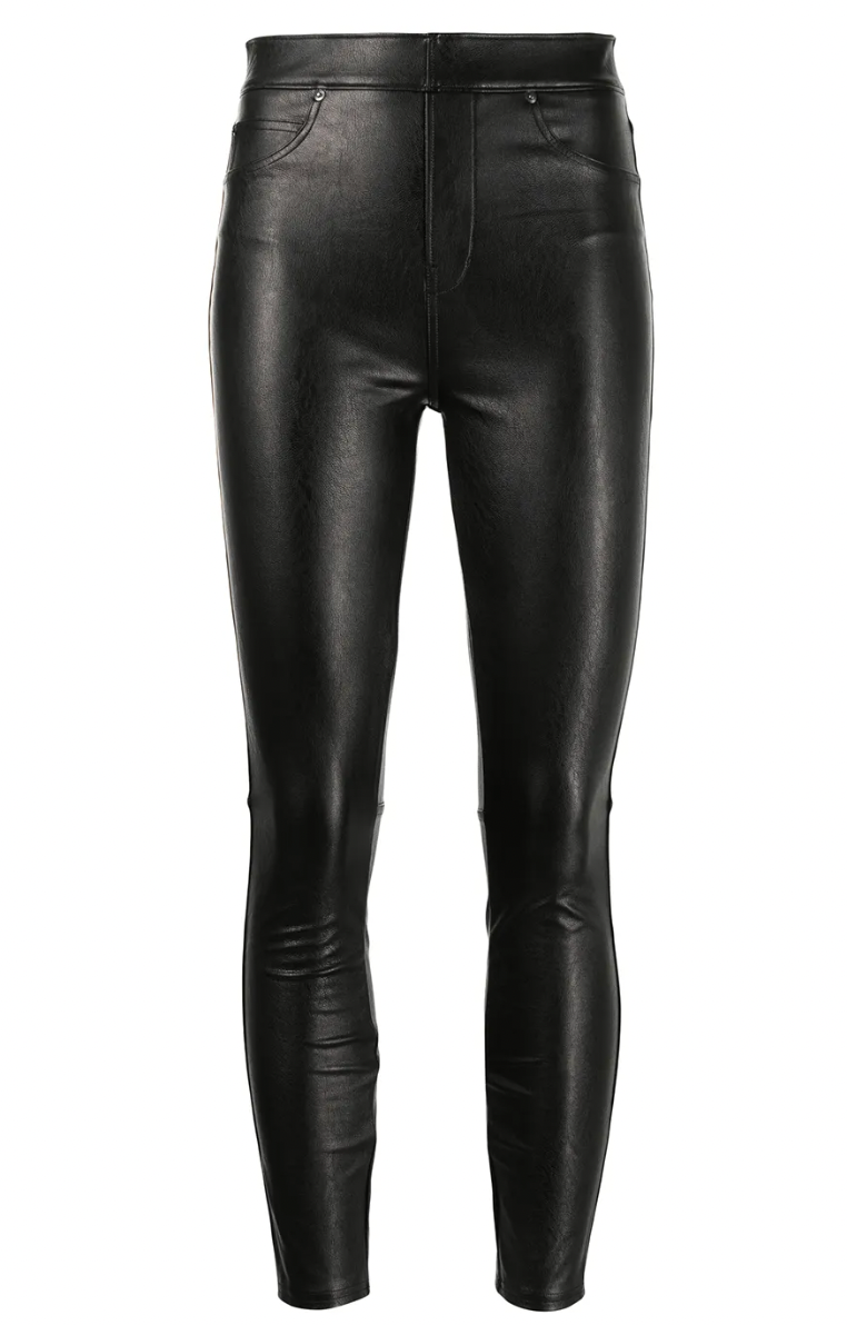 Spanx Black Faux Leather Skinny Trousers