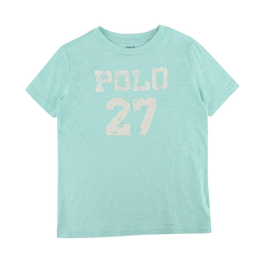 Mint & White Print Cotton Jersey T-Shirt