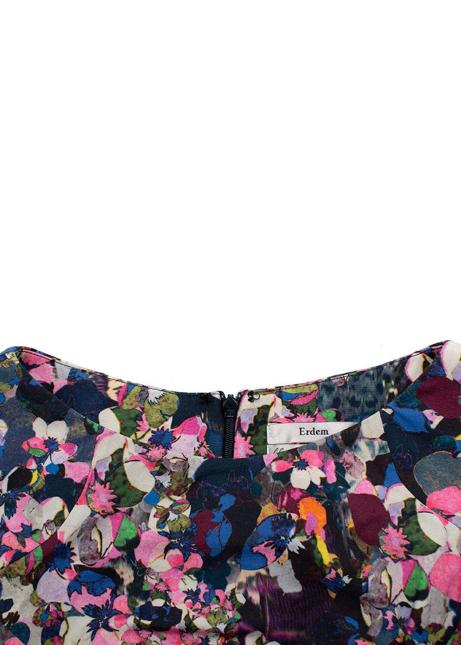 Erdem Floral Print Short-Sleeve Sheath Dress