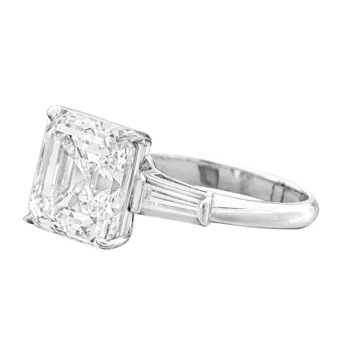 Verde 3ct IGI Certified Lab-grown Emerald Square Cut Diamond Ring
