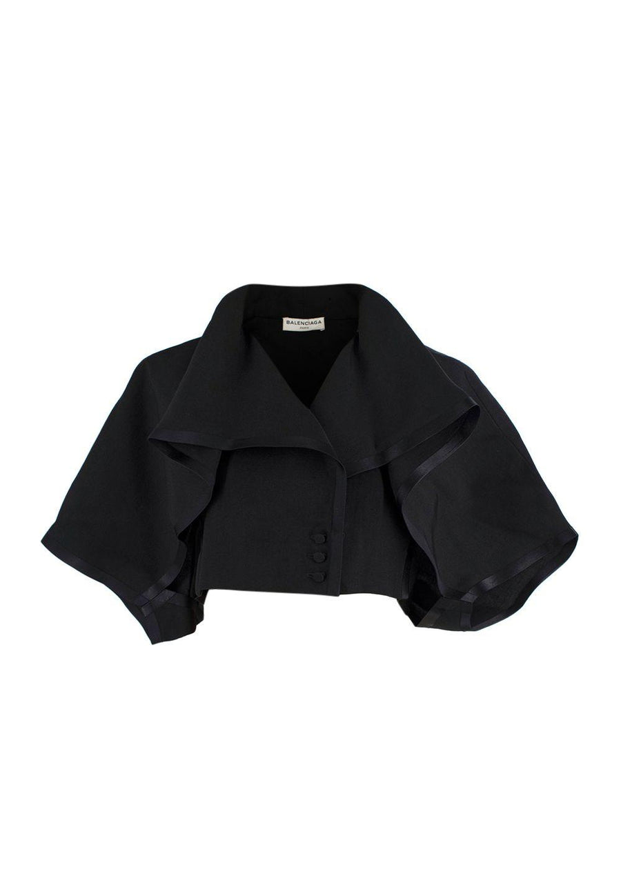 Balenciaga Black Halterneck Waistcoat Silk Top