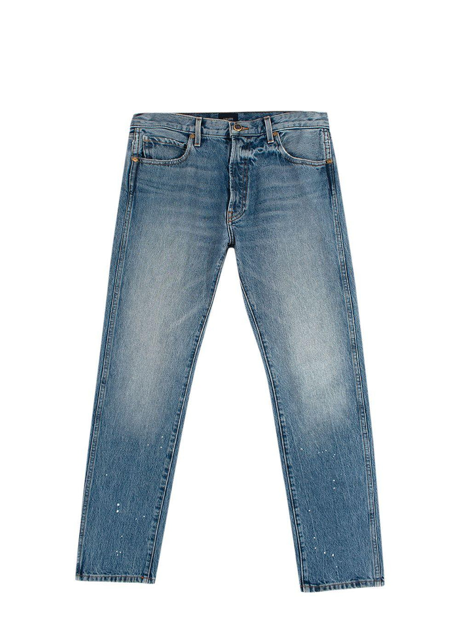 Khaite Kyle Paint-Splatter Straight-Leg Jeans