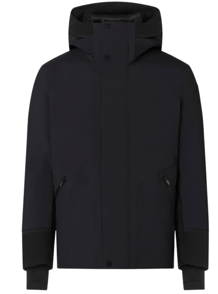 Fusalp Lyor Semi-Matte Black Bi-Stretch Twill Fabric Ski Jacket