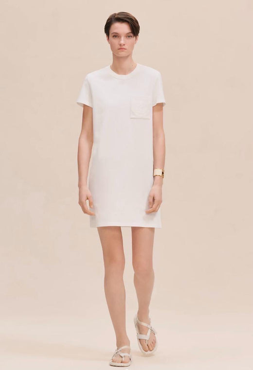 Hermes White Cotton T-Shirt Dress