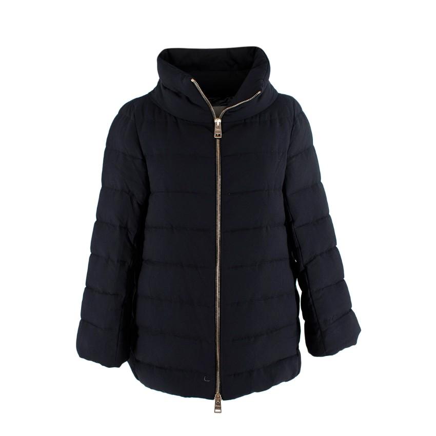 Herno Black Twill Padded Quilted Jacket
