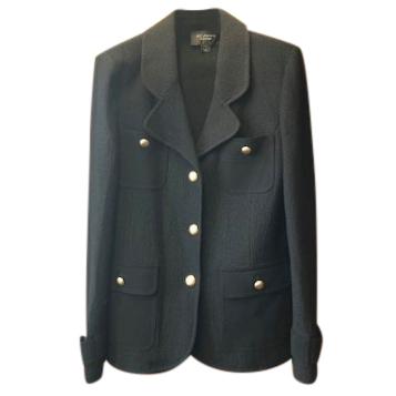 St John Black Wool Coat