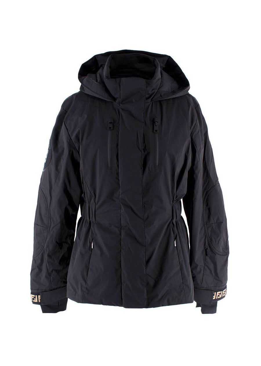 Fendi Black Hooded Ski Jacket