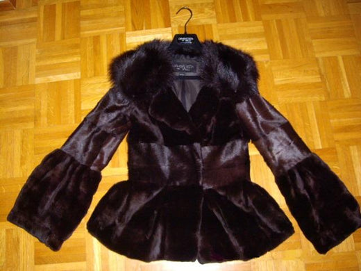 Giambattista Valli Brown Mink Fur Coat Jacket