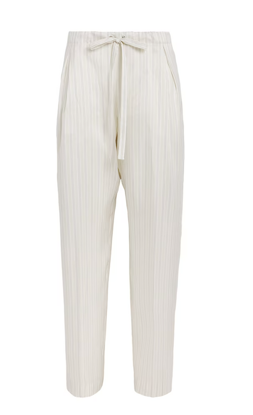 Khaite Silk Striped Trenton Trousers
