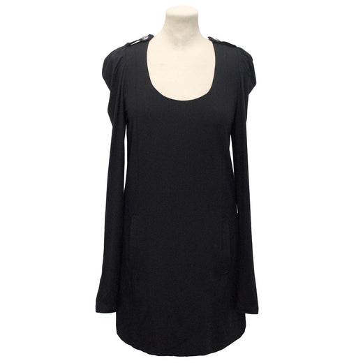 Patrizia Pepe Midnight Blue Wool blend Long Sleeve Dress