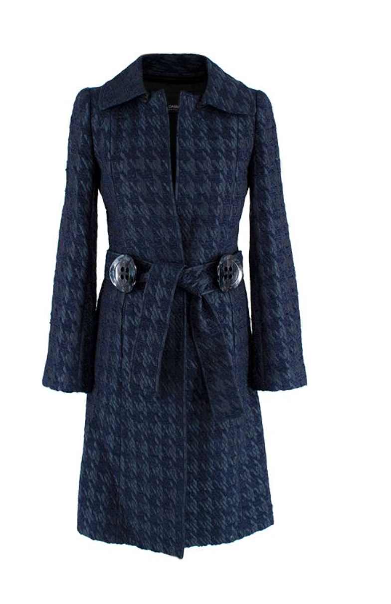 Dolce & Gabbana Houndstooth Silk Coat