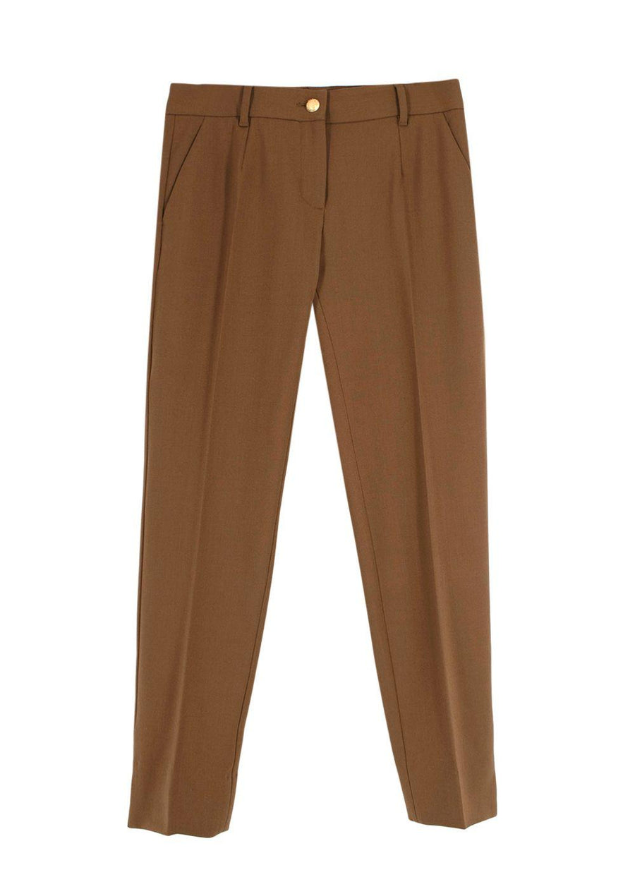 Dolce & Gabbana Brown High Waisted Tailored Trousers