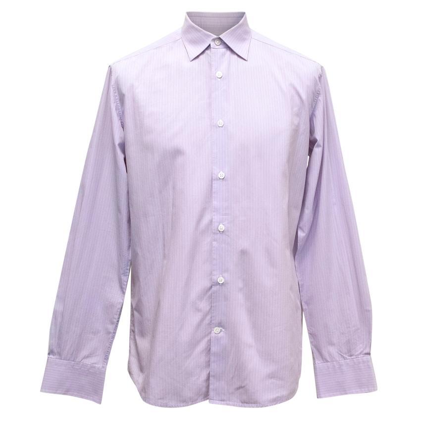Z Zenga Lilac Striped Button Up