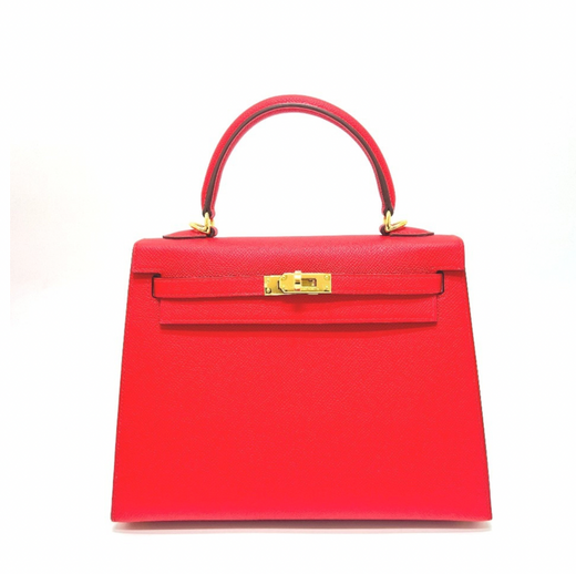 Hermès Red Kelly 25cms With Gold Hardware