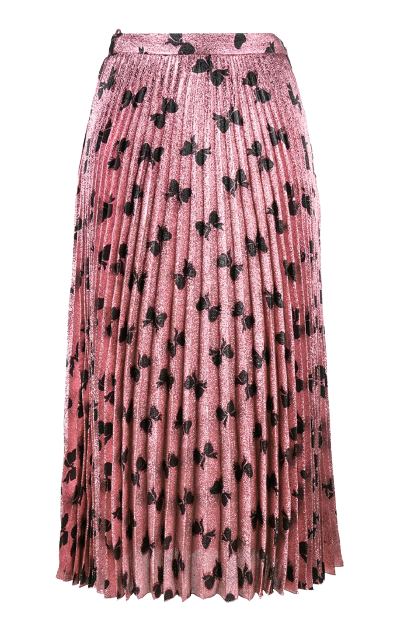 Gucci Iridescent bow lurex pleated skirt
