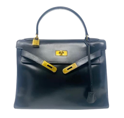 Hermes Black Box Leather Kelly 32