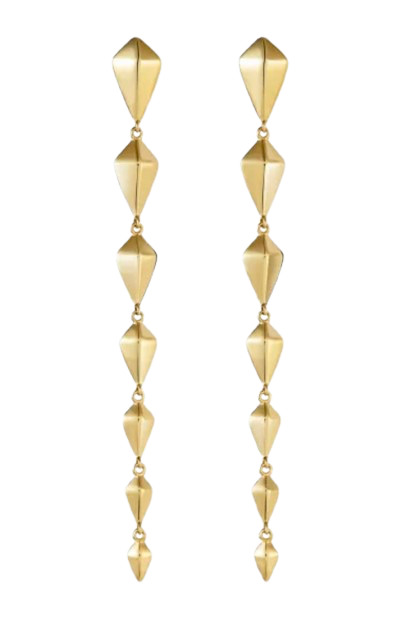 Vashi 18k Yellow Gold Kite Drop Earrings