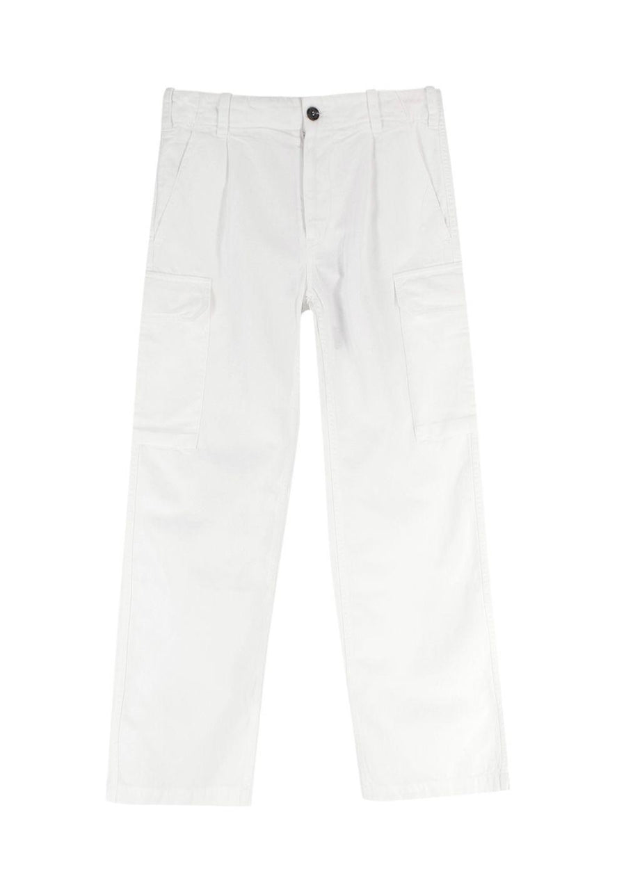Nili Lotan White Cargo Trousers