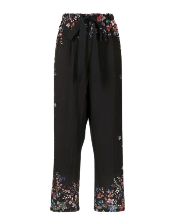 Erdem high-waisted floral-print Silk Pants