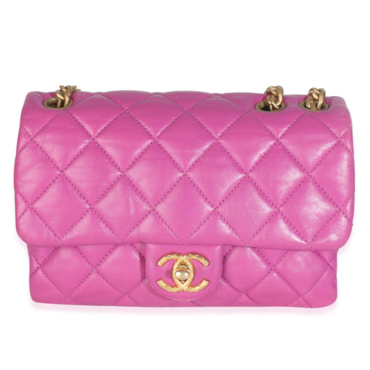 Chanel Shiny Aged Quilted Calfskin Small Pillow Crush Flap Bag