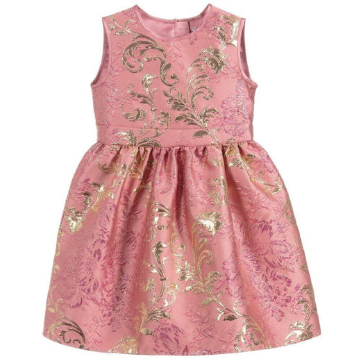 Dolce & Gabbana Kids 11/12Y Pink Brocade Dress