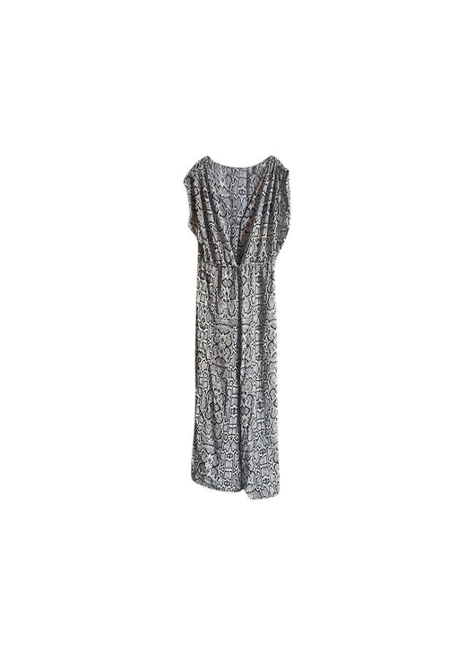 Grey Snakeskin Kaftan Dress